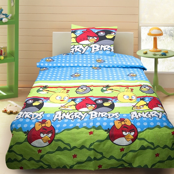 Lenjerie pat angry birds